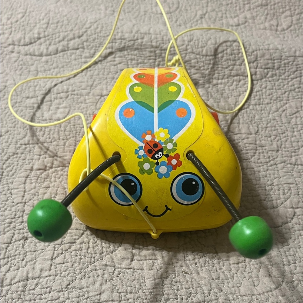 Colorful Pull Toy with Green Handles
